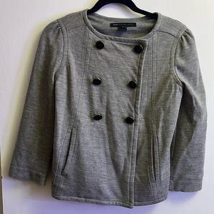 Marc by Marc Jacobs grey double breasted wool sweater jacket